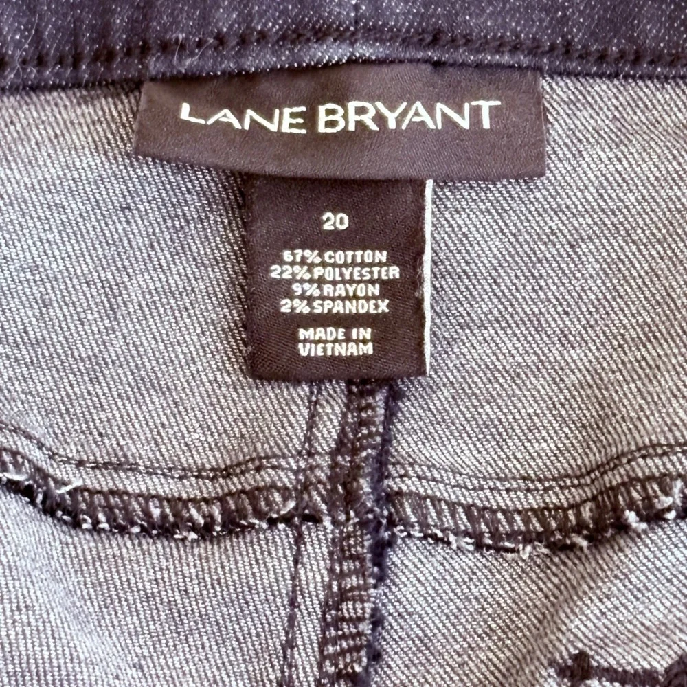 Lane Bryant Women Plus 20 Black Dark Wash Skinny‎ Ankle Jeans High Rise Stretch